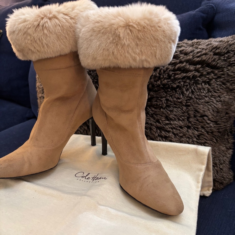 Cole Haan Suede High Heel Boots